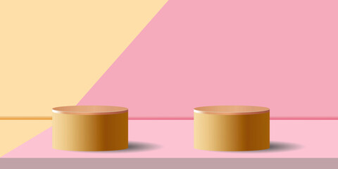 Podium Product Presentation, Podium product display stand, pedestal studio pastel color background