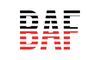 BAF three initial letter iconic line negative space minimal logo design vector template. monogram, abstract, wordmark, business, typography, minimalist, brand, company, flat, modern, unique, simple