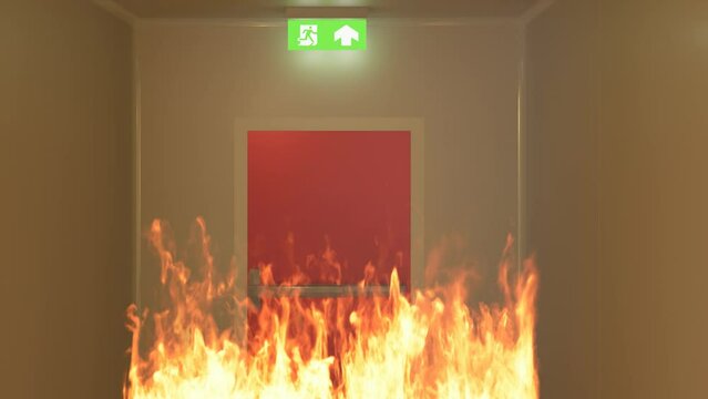 Emergency exit door Fire loop