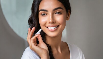 Healthy Glow: Woman Applying Hydration Cream