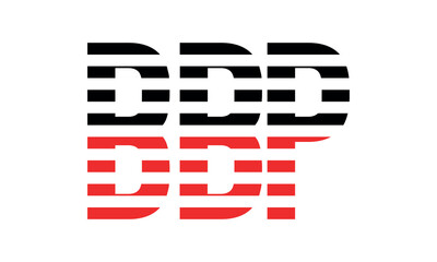 BBP three initial letter iconic line negative space minimal logo design vector template. monogram, abstract, wordmark, business, typography, minimalist, brand, company, flat, modern, unique, simple