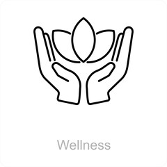 Wellness and flower icon concept