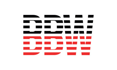 BBW three initial letter iconic line negative space minimal logo design vector template. monogram, abstract, wordmark, business, typography, minimalist, brand, company, flat, modern, unique, simple