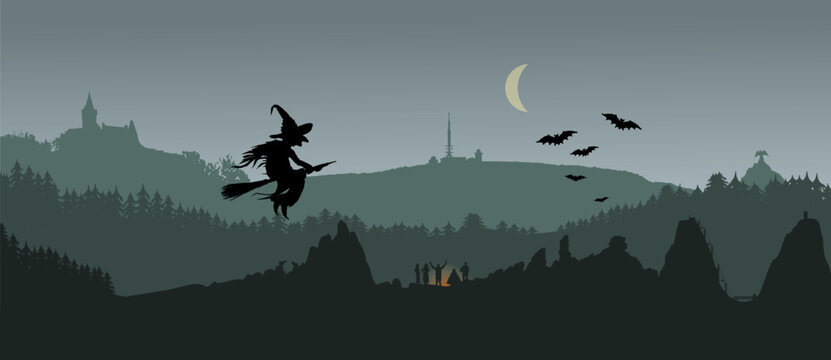 Legende der Walpurgisnacht in den Bergen des Harz - Deutschland