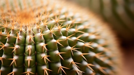 Close-Up View of Cactus Spines