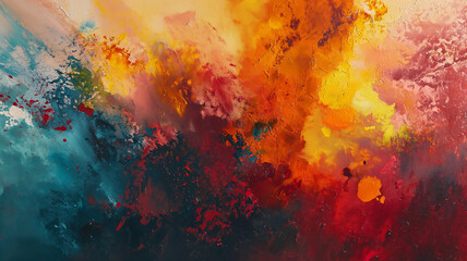 Obraz na płótnie Canvas Abstract painting with vibrant colors . Fantasy concept , Illustration painting.