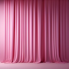 Simple pink curtains