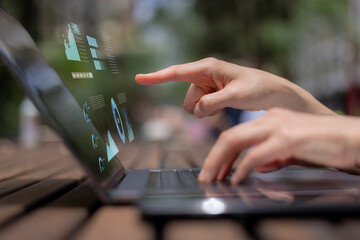 DevOps concept, software development, IT operations, agile programming, Concept with dev ops icon...