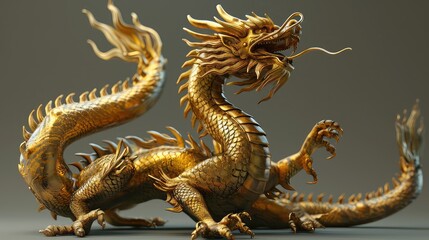 Fototapeta premium chinese dragon statue, chinese new year