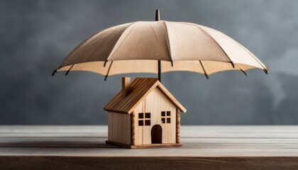 house insurance concept wallpaper Safe Retreat: Small Wooden House Finds Shelter and Security in Insurance"