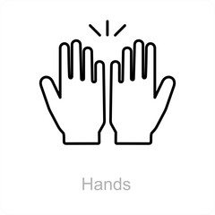 Hands and fingers icon concept