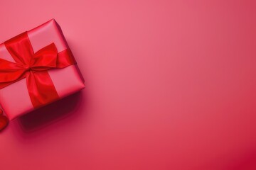 red gift box with ribbon