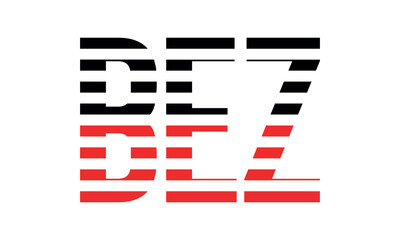 BEZ three initial letter iconic line negative space minimal logo design vector template. monogram, abstract, wordmark, business, typography, minimalist, brand, company, flat, modern, unique, simple