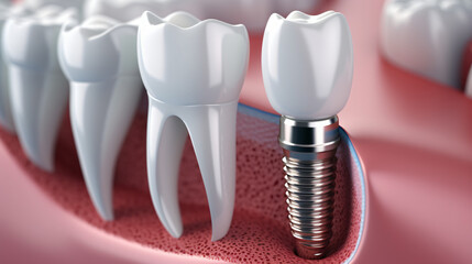 Concept for dental prosthesis. demonstrating