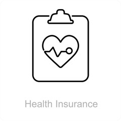 Health Insurance and health icon concept