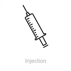 Injection and care icon concept