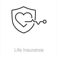 Life Insurance and protection icon concept