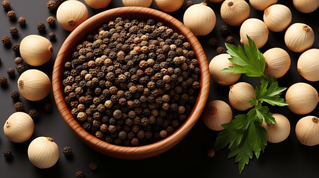 Black pepper is flowering vine in the family Piperaceae, piper nigrum, peppercorn