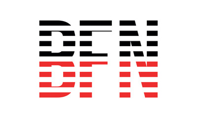 BFN three initial letter iconic line negative space minimal logo design vector template. monogram, abstract, wordmark, business, typography, minimalist, brand, company, flat, modern, unique, simple