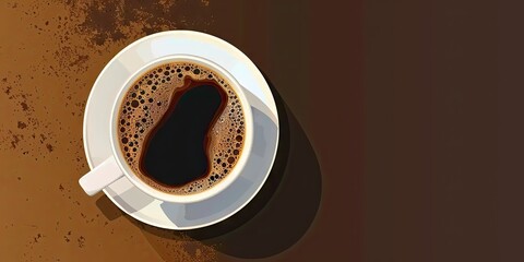 Aromatic awakening. Morning espresso delight in vintage cup with freshly roasted beans. Culinary elegance. Close up perspective of dark in classic mug. Gourmet coffee experience with pure bliss