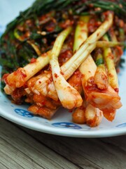 한국 전통음식 파 김치
