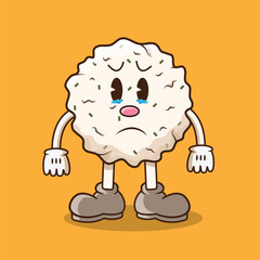 The Illustration of Cireng Boy Icon Sad Moment