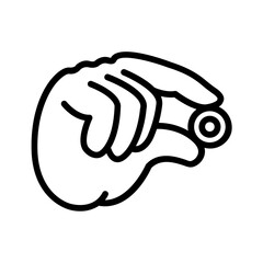 Black line icon for Nuances