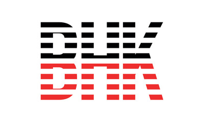 BHK three initial letter iconic line negative space minimal logo design vector template. monogram, abstract, wordmark, business, typography, minimalist, brand, company, flat, modern, unique, simple