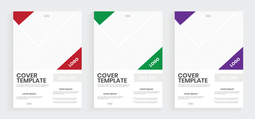 Brochure template a4 front page vertical graphics layout. Minimal one-sided folding brochure design. Easily editable company profile, planning, and book design
