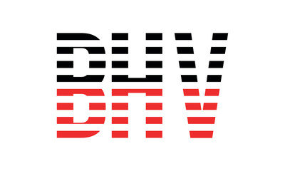 BHV three initial letter iconic line negative space minimal logo design vector template. monogram, abstract, wordmark, business, typography, minimalist, brand, company, flat, modern, unique, simple