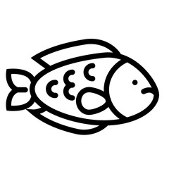 Fish Line Icon Design Vector - obrazy, fototapety, plakaty