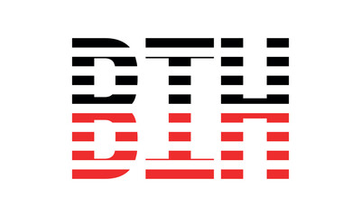 BIH three initial letter iconic line negative space minimal logo design vector template. monogram, abstract, wordmark, business, typography, minimalist, brand, company, flat, modern, unique, simple