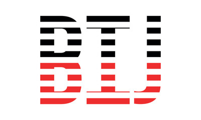 BIJ three initial letter iconic line negative space minimal logo design vector template. monogram, abstract, wordmark, business, typography, minimalist, brand, company, flat, modern, unique, simple