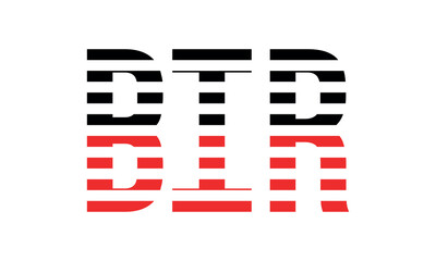 BIR three initial letter iconic line negative space minimal logo design vector template. monogram, abstract, wordmark, business, typography, minimalist, brand, company, flat, modern, unique, simple