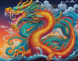 Chinese dragon on the street