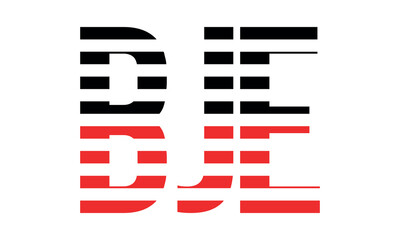 BJE three initial letter iconic line negative space minimal logo design vector template. monogram, abstract, wordmark, business, typography, minimalist, brand, company, flat, modern, unique, simple