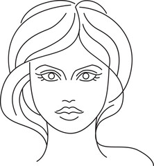 Face Woman icon line