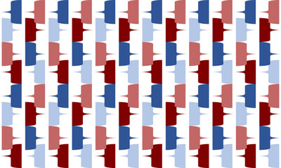 abstract background with squares, two tone blue red pink block on white background repeat seamless pattern, blue background replete image design for fabric printing or wallpaper or backdrop
