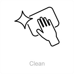 Clean and dirt icon concept