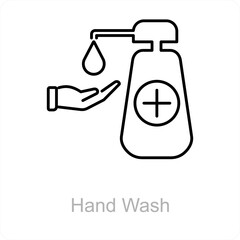 Handwash and clean icon concept
