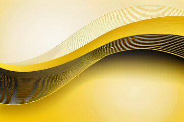 abstract line waves yellow background