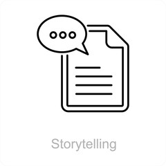 Obraz premium Storytelling and assignment icon concept 