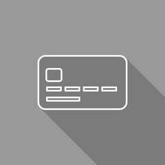 Bank card credit or debit finance line icon . Vector illustration.