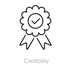 Credibility and customer icon concept 