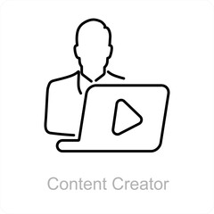 Content Creator and artist icon concept 