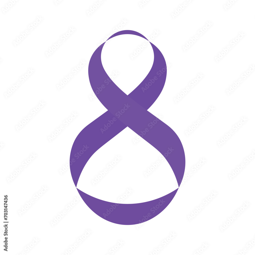 Poster International Women's Day Ribbon