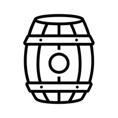 Black line icon for Barrel