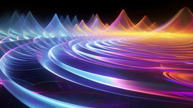 Highspeed capturing the compression and rarefaction of sound waves as they travel through air.