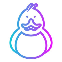 Duck Gradient Icon Design Vector