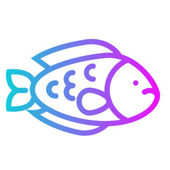 Fish Gradient Icon Design Vector